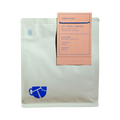 The Pull & Pour Shop Caballero Washed Geisha Honduras coffee bag with a peach label and blue text on a white pouch.