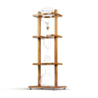 Yama Glass Cold Brew Tower – Bamboo Straight Frame – 6–8 Cup (32 oz)