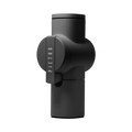 The Pull & Pour Shop Pietro Pro manual coffee grinder in matte black with vertical flat burrs for filter brewing.