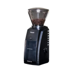 The Pull & Pour Shop Baratza Encore black electric coffee grinder with conical burrs and clear bean hopper