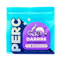 The Pull & Pour Shop DARRRK dark roast Ethiopian coffee bag in bright blue packaging with a purple pirate logo