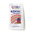 The Pull & Pour Shop Kenya Karimikui coffee bag with vibrant red, yellow, and blue geometric illustration.
