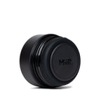 The Pull & Pour Shop MiiR 360 Traveler black leakproof lid with center push-button for 360-degree sipping