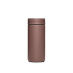 The Pull & Pour Shop MiiR 360 Traveler insulated tumbler in cedar brown with a leakproof 360-degree lid.