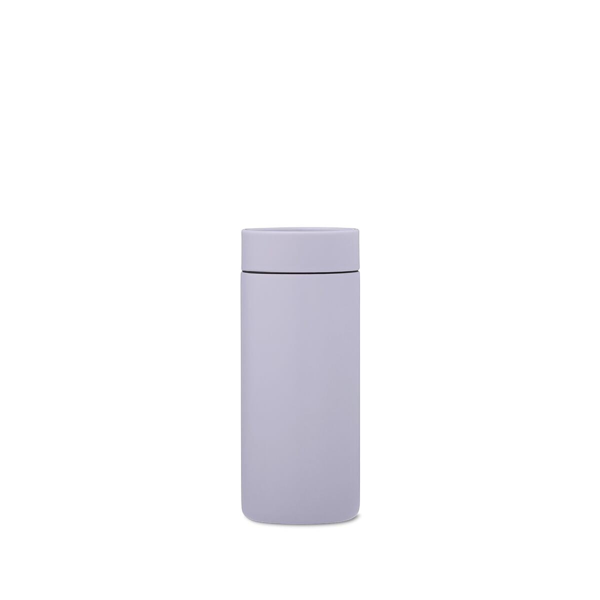 The Pull & Pour Shop MiiR 360 Traveler insulated tumbler in feather gray with a leakproof 360-degree lid.