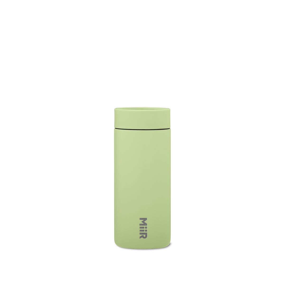 The Pull & Pour Shop MiiR 360 Traveler insulated tumbler in light green with a leakproof 360-degree lid.