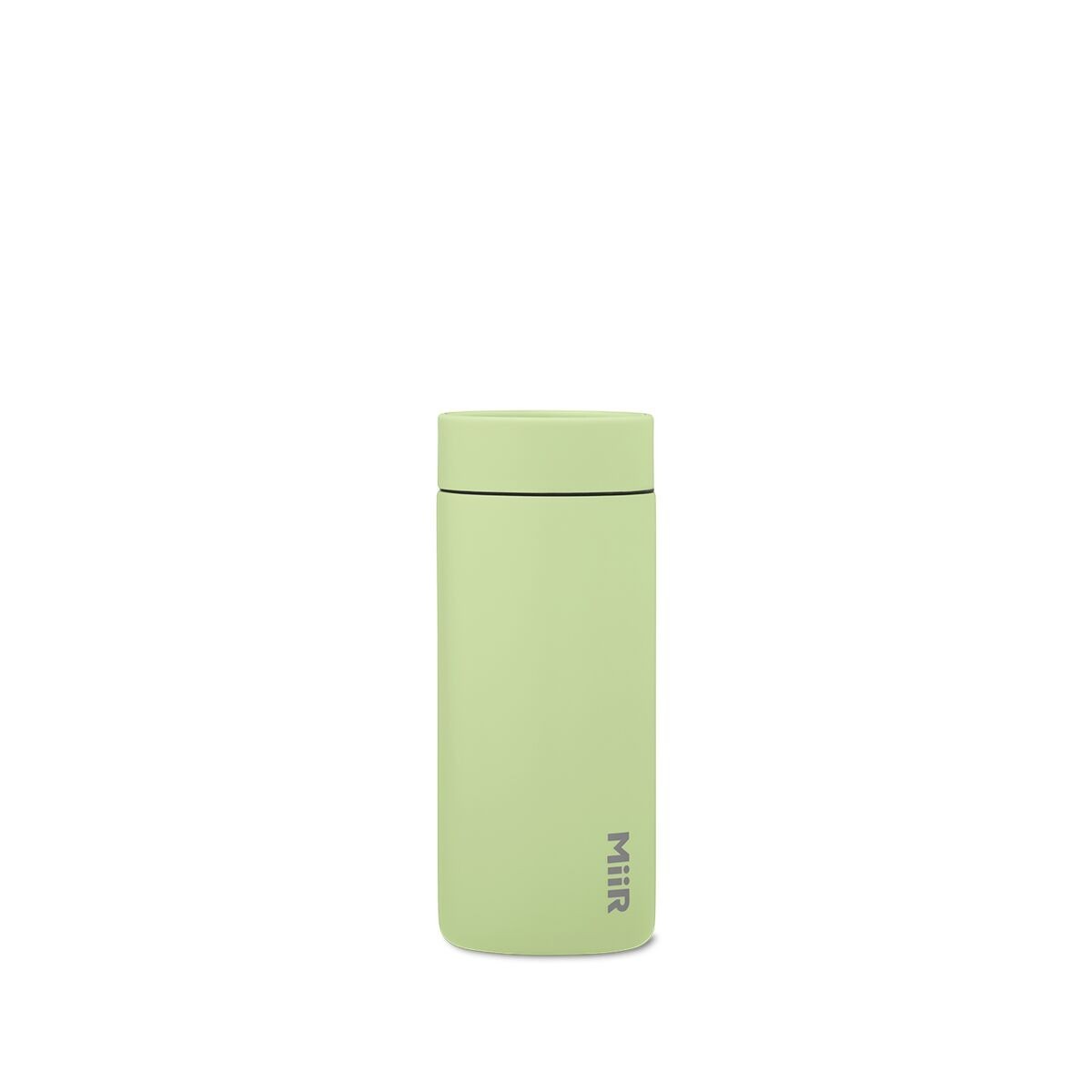The Pull & Pour Shop MiiR 360 Traveler insulated tumbler in light green with a leakproof 360-degree lid.