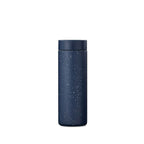 The Pull & Pour Shop MiiR 360 Traveler insulated tumbler in navy blue with a speckled finish and leakproof lid.
