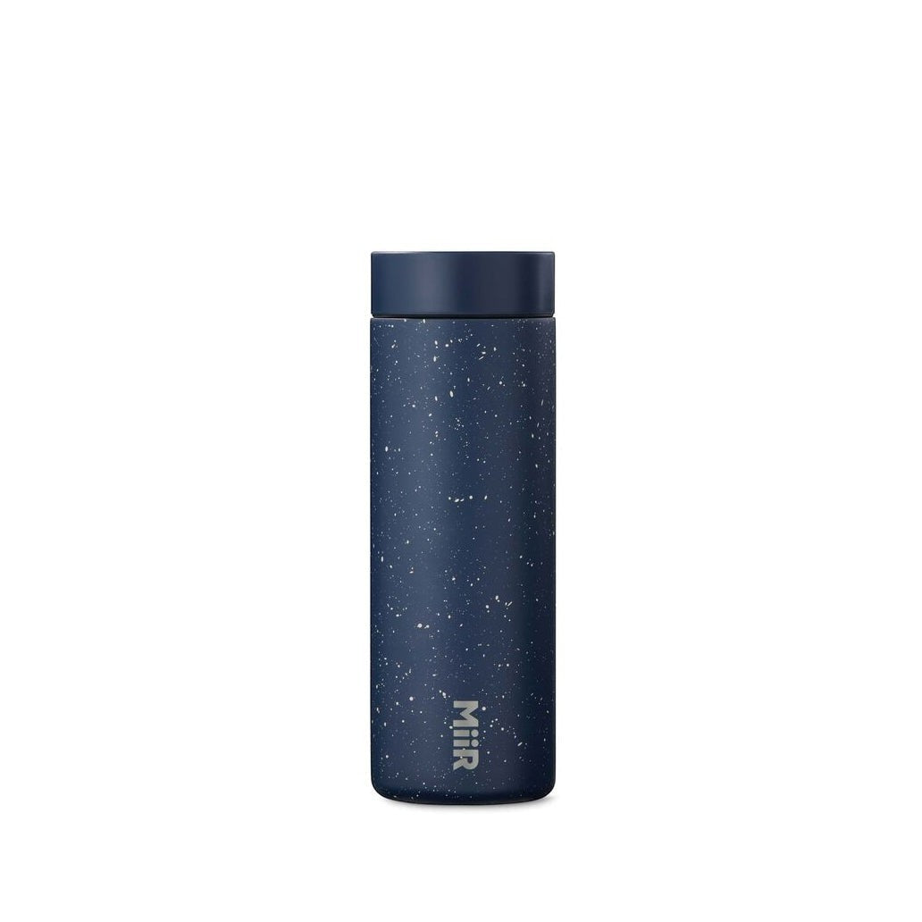 The Pull & Pour Shop MiiR 360 Traveler insulated tumbler in navy blue with a white speckled finish.