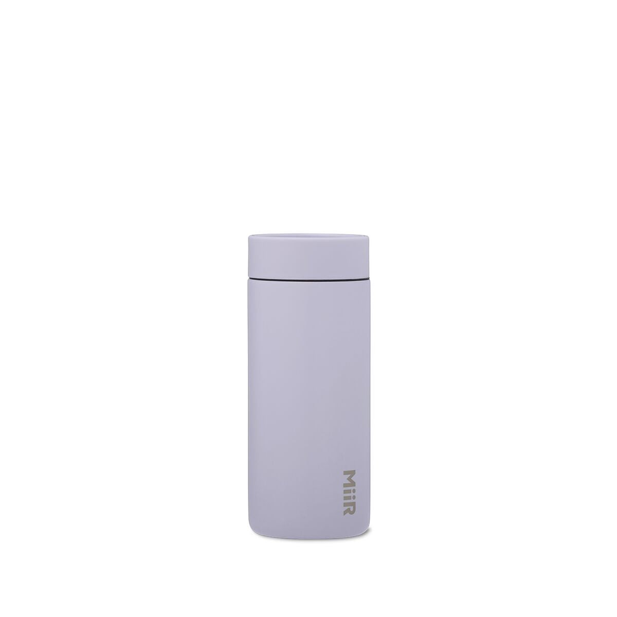 The Pull & Pour Shop MiiR 360 Traveler insulated travel tumbler in light purple with a leakproof 360-degree lid.