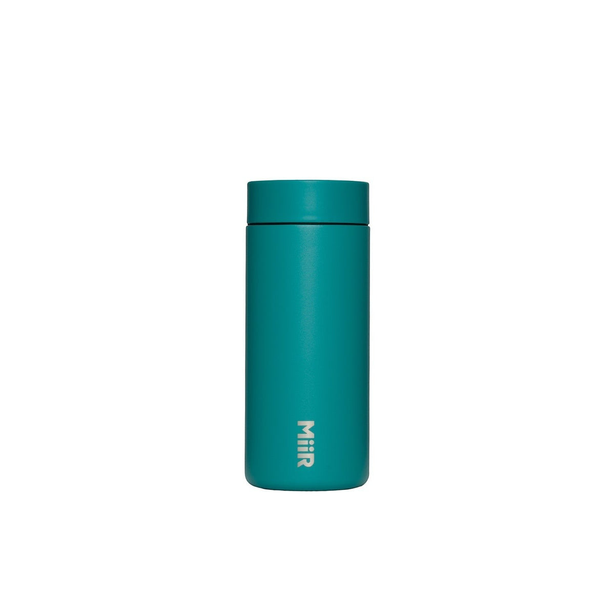 The Pull & Pour Shop MiiR 360 Traveler insulated travel tumbler in teal with a leakproof 360-degree lid.