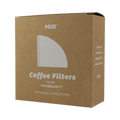 The Pull & Pour Shop MiiR Pourigami 100-count conical coffee filter box in brown cardboard packaging