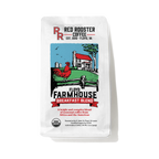 The Pull & Pour Shop Red Rooster Coffee Organic Floyd Farmhouse Breakfast Blend bag with illustrated farm scene
