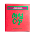 The Pull & Pour Shop Strawberry Shadow coffee box in bright red with green logo and pink label